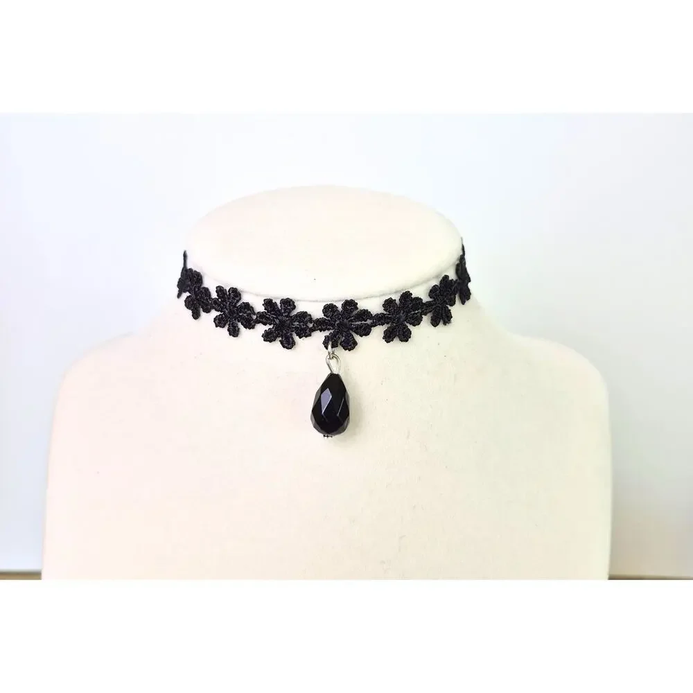 Choker Necklace Black Set of 3 New Gothic Edgy Grunge Whimsygoth